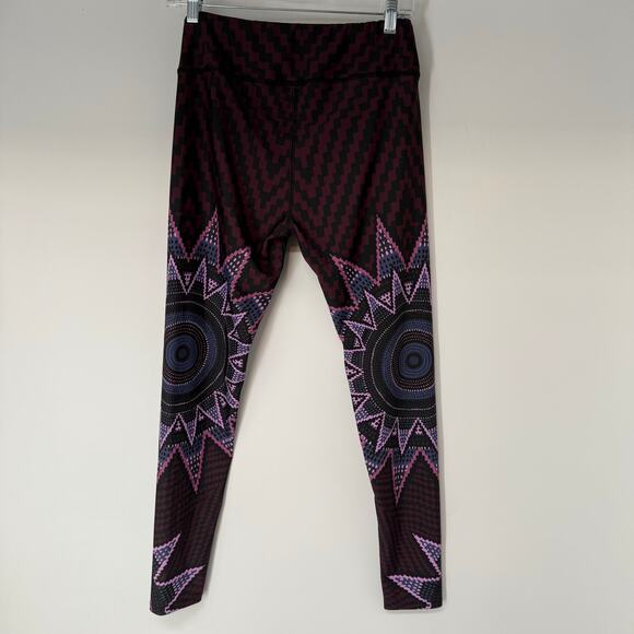 Mara Hoffman Starbasket Long Legging Women's Size M Burgundy Mid Rise Activewear - Picture 3 of 10